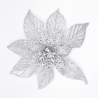 Fleur décorative argentée à clip | SAPINS.BE SRL Fleur décorative argentée à clip | SAPINS.BE SRL