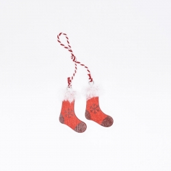 Lot de 6 miniatures en bois Rouge