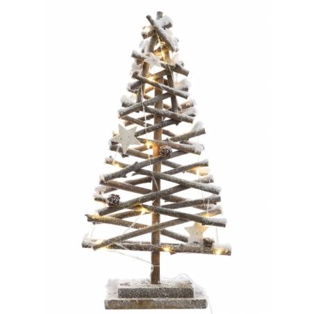 Arbre de Noel Enneigé Lumineux en Rotin Arbre de Noel Enneigé Lumineux en Rotin