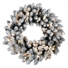 Flocked artificial wreath & lights Flocked artificial wreath & lights
